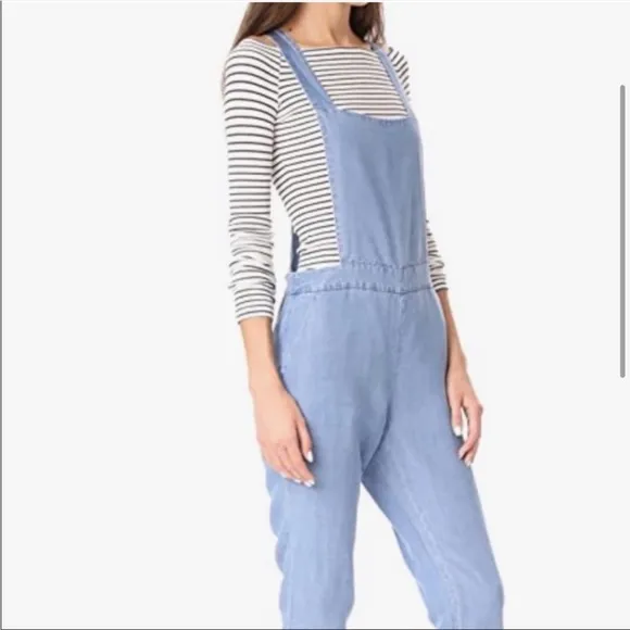 NWT BB DAKOTA linen blend chambray overalls
          
      NWT
