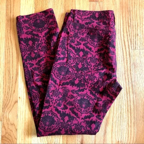 BDG Burgundy Brocade Jeans