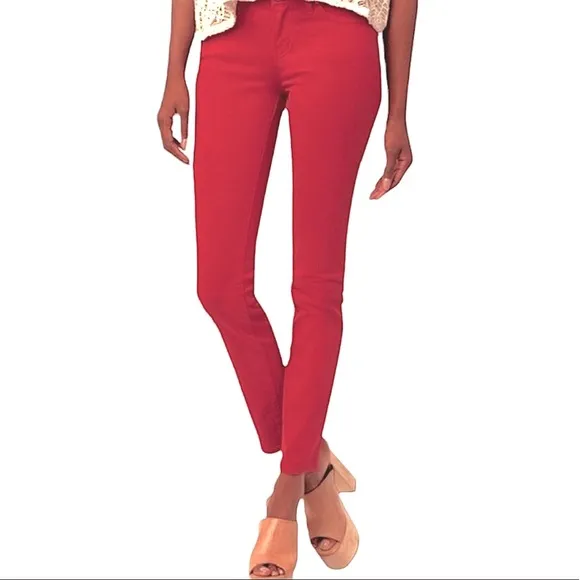 BDG High Rise Cigarette Red Jeans