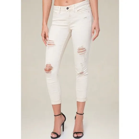 Bebe Heartbreaker Natural Skinny Ankle Jeans 31
          
      NWT