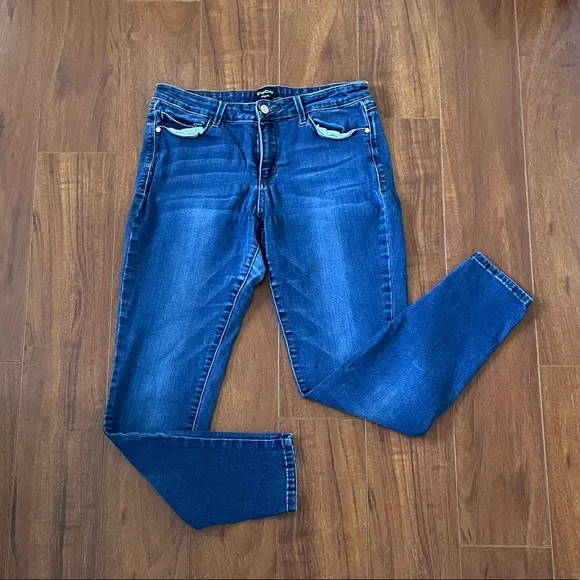 BEBE High Waisted Distressed Jeans 30