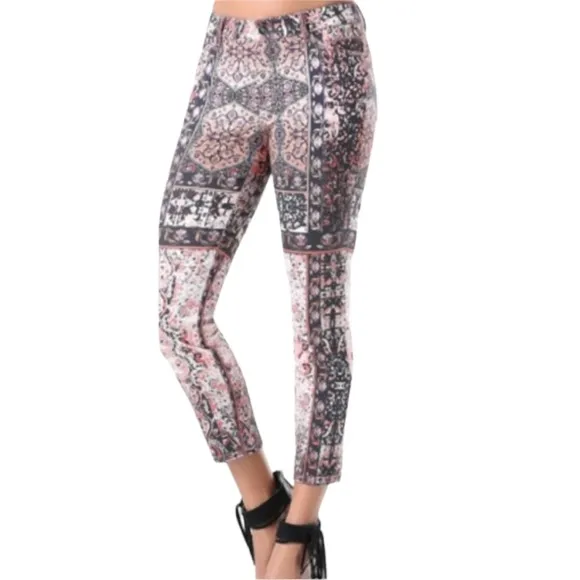 Bebe Folklore Print Skinny Jeans