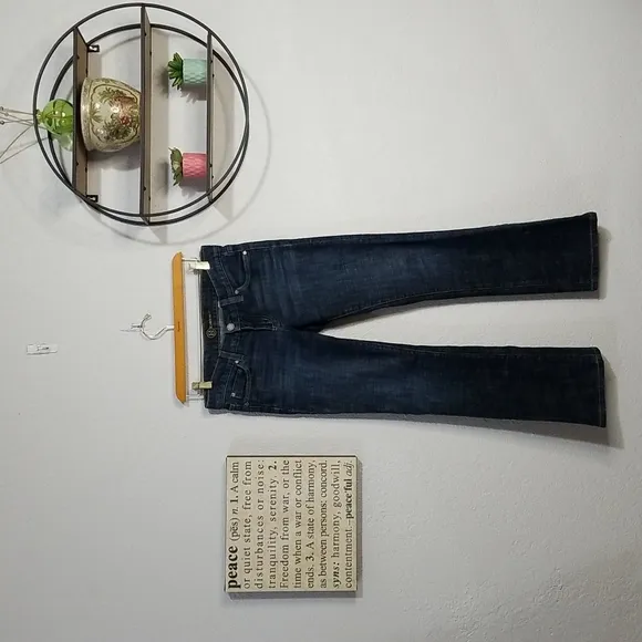 Bebe Bootcut Carmen Rivet Dark Wash Low Rise Jeans Sz. 28