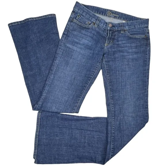 BEBE Carmen Boot Flare Stretch Jeans 28 Blue