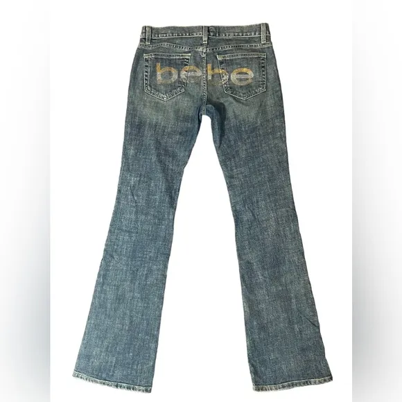 Bebe Bedazzled Boot Cut Jeans
