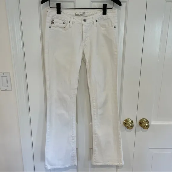 Big Star Mia Boot Cut White Jeans 27R