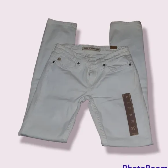 Big Star Remy Skinny Low Rise White Jeans Size 25 NWT
          
      NWT