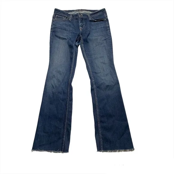 Big Star Jeans 1974 Remy Boot Low Rise Fit Raw Hem Bootcut Jeans Size 28 Long