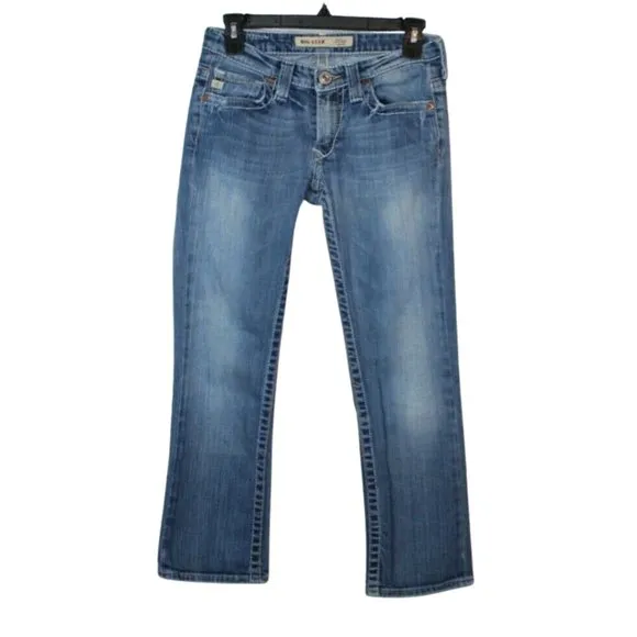 Big Star womens jeans size 26 light wash Rikki low rise cropped capri stretchy