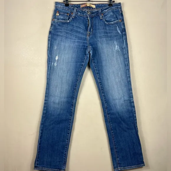 Big Star Mid Rise Straight Leg Blue Jeans