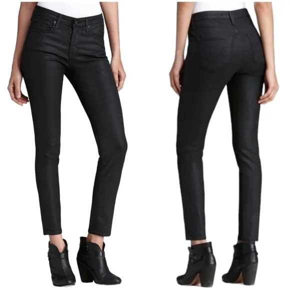 Big Star Black Alex Mid Rise Skinny Coated Gotham Jeans Women's Size 28 NWT
          
      NWT