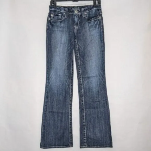 BIG STAR JEANS SZ 27 FITS 30 X 32 BLUE DENIM BOOTCUT MADDIE 19 WESTERN COWGIRL