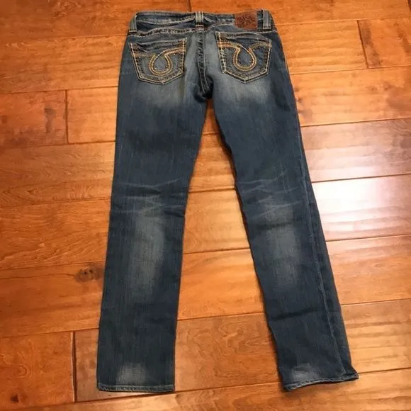 Big Star Distressed Skinny Jeans with Contrast Stitching