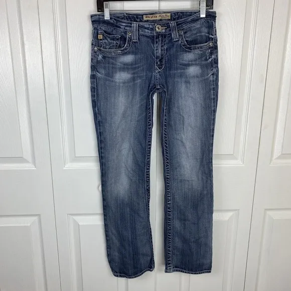 Big Star Maddie Bootcut Mid Rise 27 X29 Jeans Blue Denim Medium Wash