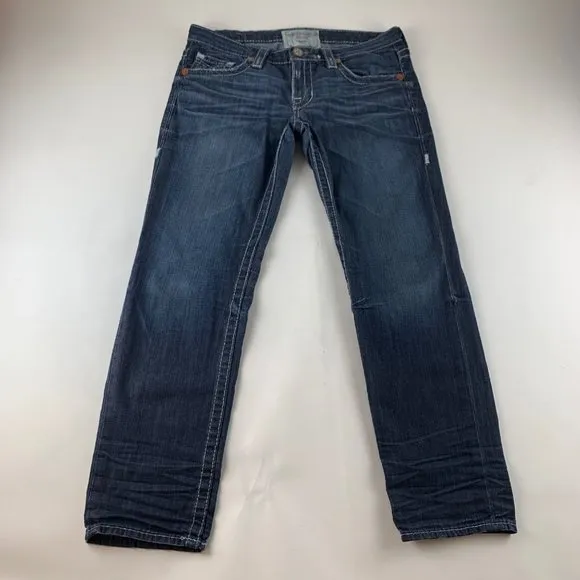 Big Star Jeans Dark Distressed Denim Nico Straight Leg 30