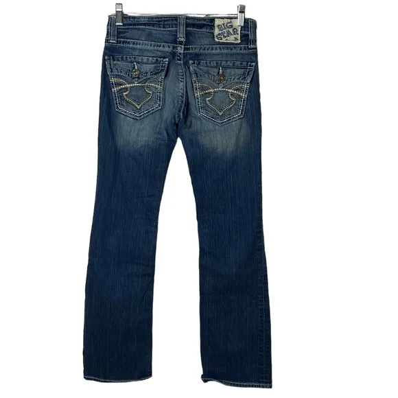 BIG Star sz 25 Remy Blue Low Rise Fit Straight Leg Denim Jeans
