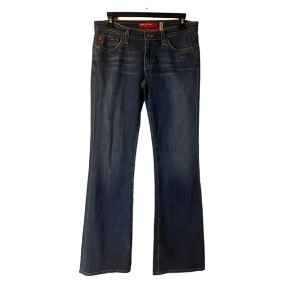 BIG STAR Bootcut Denim Blue Jeans Size 30 Distressed Frayed Stretch Low Rise