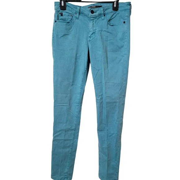 Big Star 1974 Alex Skinny Womens Size 30X29 Aqua Blue Soft Stretch Cotton Blend