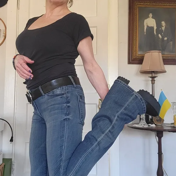 Black Orchid Muse Mid Rise Flare Jeans