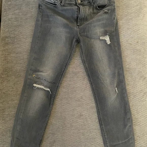 Black wash orchid pants
