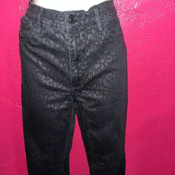 Black leopard print jeans from Black Orchid Ave., Los Angeles size 28