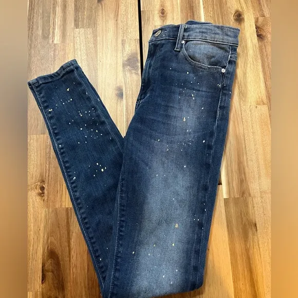 Black orchard paint splatter size 25 jeans 🎁