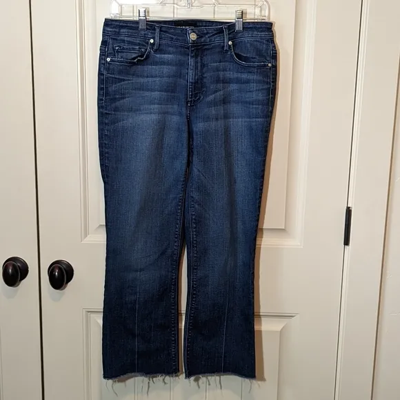 Black Orchid Cropped Jeans (Straight with Small Flare)