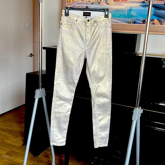 Black Orchid gold coated denim
