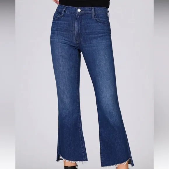 Black Orchid Cindy Slant Fray blue jeans