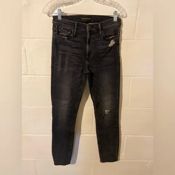 Black Orchid Los Angeles Black Distressed skinny High Rise Jeans Size 27