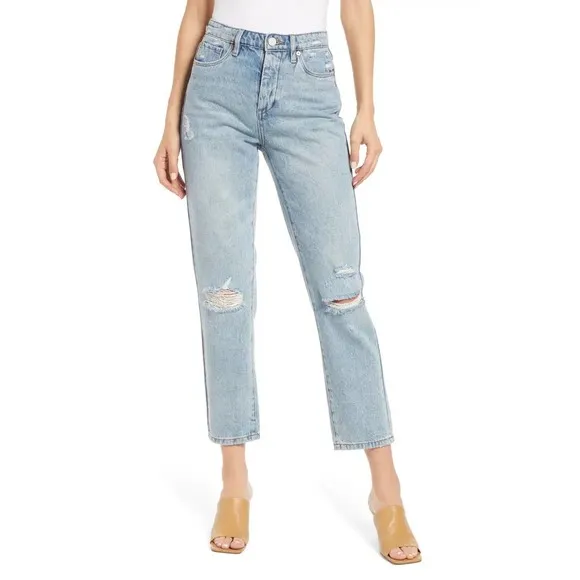 BLANKNYC The Madison Sustainable Ripped Knee Cropped Jeans Size 30
          
      NWT