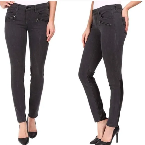 BlankNYC Skinny Leather Denim Black 26