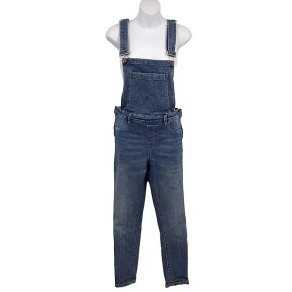 Blank NYC It's Vintage Denim Jean Bib Overalls 28 Womens Skinny Medium Wash Blue