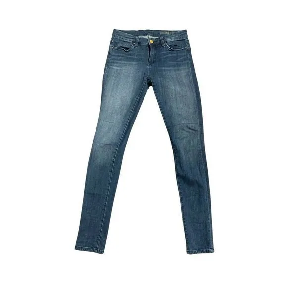 blank nyc womens medium blue mid rise skinny jeans denim 27