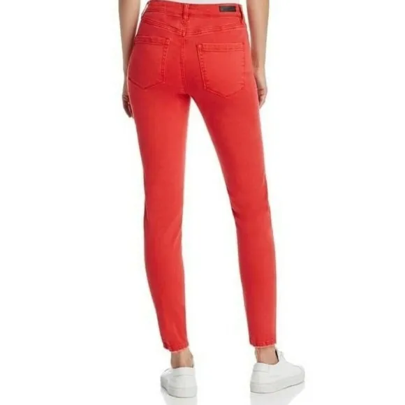 BlankNYC Super Skinny Jeans Ankle Length Stretch Mid Rise Denim Red Size 30
          
      NWT