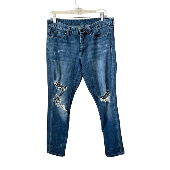 Blank NYC Womens Distressed Skinny Jeans Size 29 Medium Wash Pants