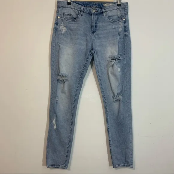 BLANKNYC Womens Skinny Classique Distressed Blue Jeans Size 30/30