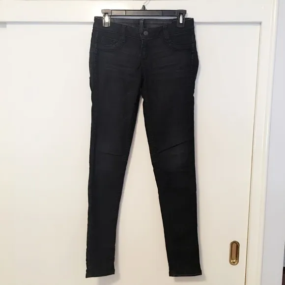 Bleulab black skinny reversible denim