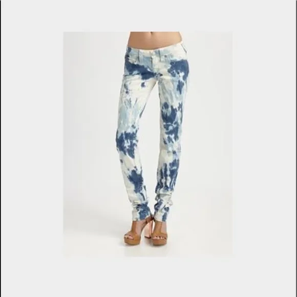 Tie dye bleulab detour leggings jeans reversible