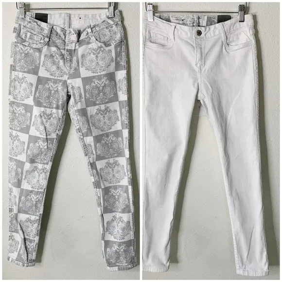 - Bleulab REVERSIBLE white denim jeans skinny 5 pockets size 28
