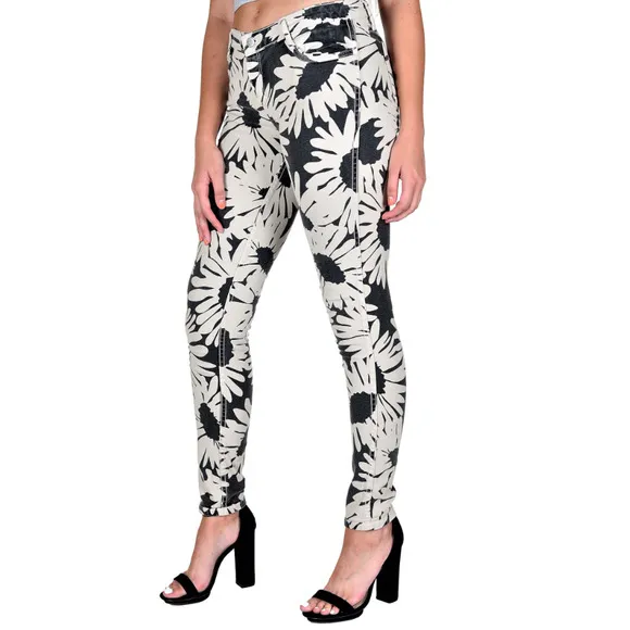 Bleulab 8 Pocket Legging Daisy Reversible Jeans Coconut 28