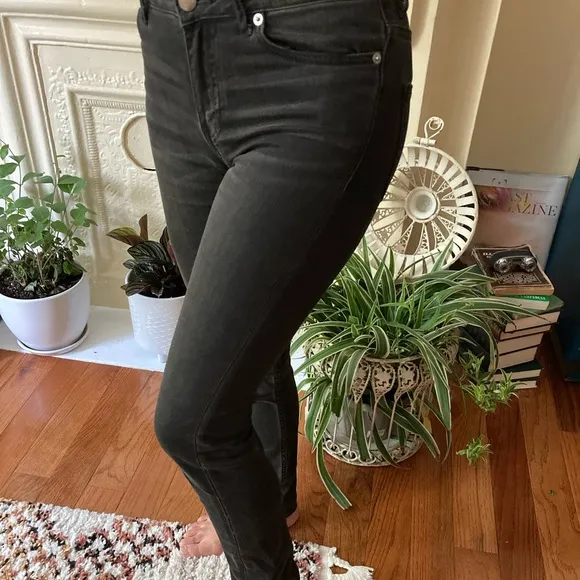 Blk dnm mid rise dark grey jeans size 25