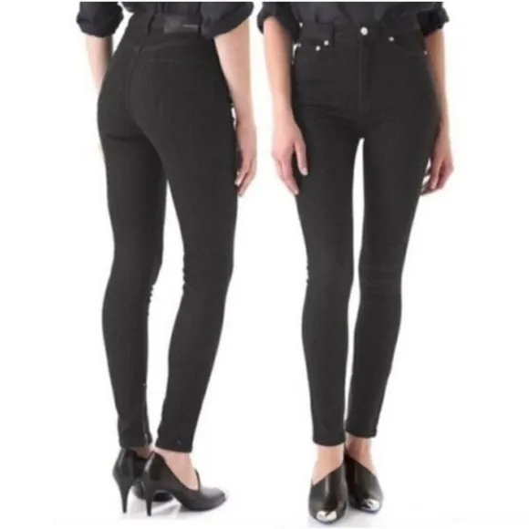 BLK DNM High Waist Skinny Jeans Ankle Zip, 30