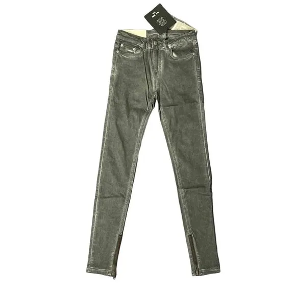 BLK DNM Womens Ridge Grey Mid Rise Skinny Jeans 25R
          
      Boutique