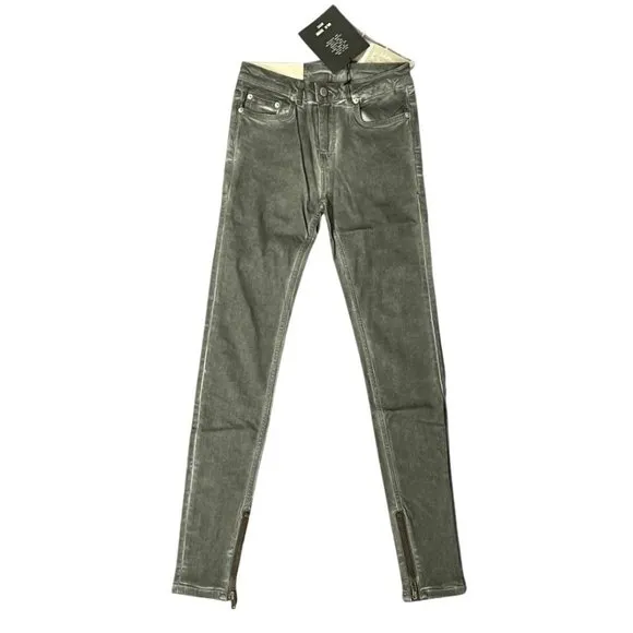 BLK DNM Womens Ridge Grey Mid Rise Skinny Jeans 26R
          
      Boutique