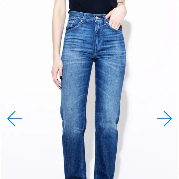 Blk dnm blue jeans cropped