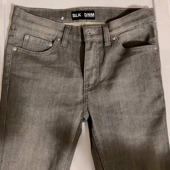 BLK DNM gray skinny leg jeans, NWOT. 9” rise, 32”in-seam, 14” across waist.