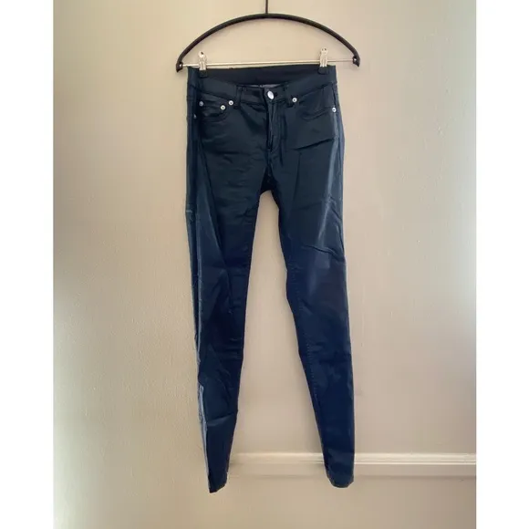 BLK DENIM waxed dark blue/black jeans