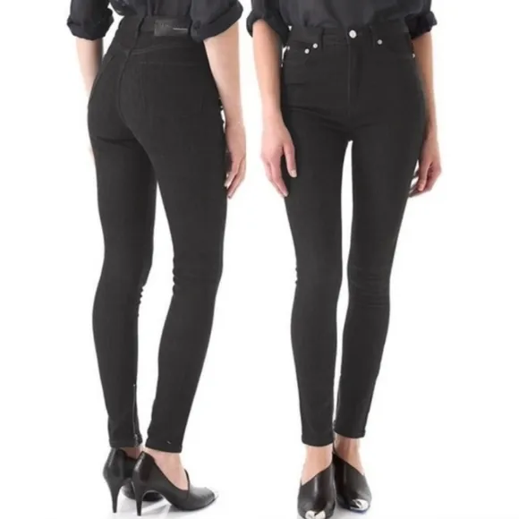 𝅺BLK DNM Black High Rise Skinny Jeans Size 26