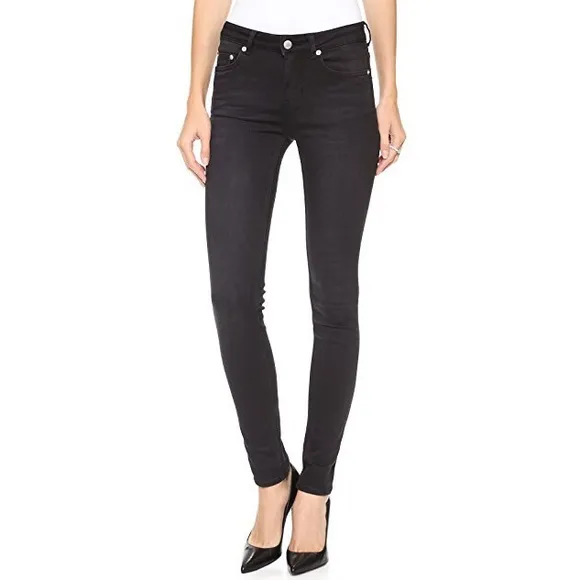 BLK DNM Skinny Stretch Jeans 22 in Grace Black